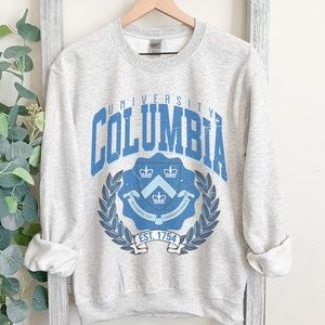Vintage Columbia Sweatshirt in classic gray